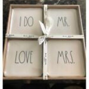 White Ceramic coasters